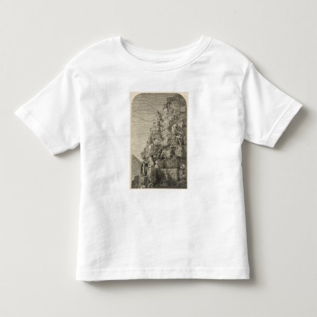 Camiseta Infantil Subida da grande pirâmide (Frente)