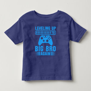 Camiseta Infantil Subindo de Nível Para Irmão Mais Velho Novamente