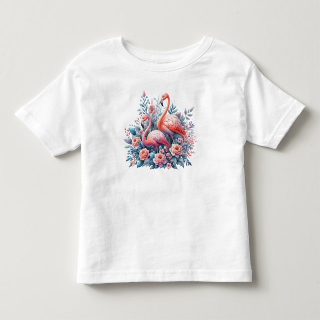 Camiseta Infantil Sublimação Flamingos-95151 (Frente)