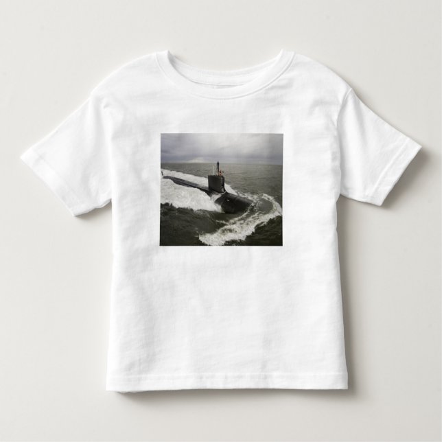 Camiseta Infantil Submarino de ataque de classe Virginia (Frente)