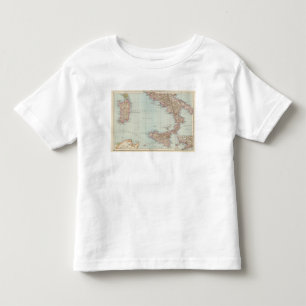 Camiseta Infantil Sudliche Halfte de Italien, mapa de Italia sul