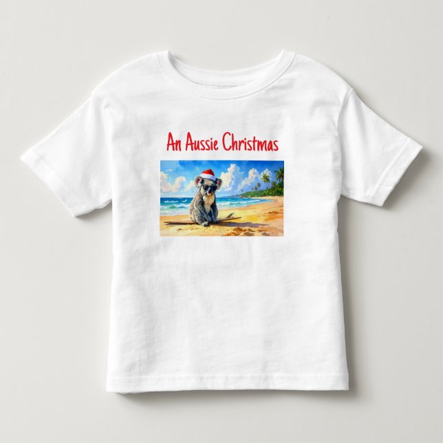 Camiseta Infantil Sun e Surf Koala Santa Hat (Frente)