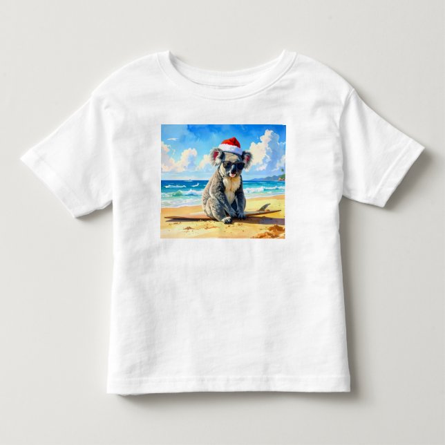 Camiseta Infantil Sun e Surf Koala Santa Hat (Frente)