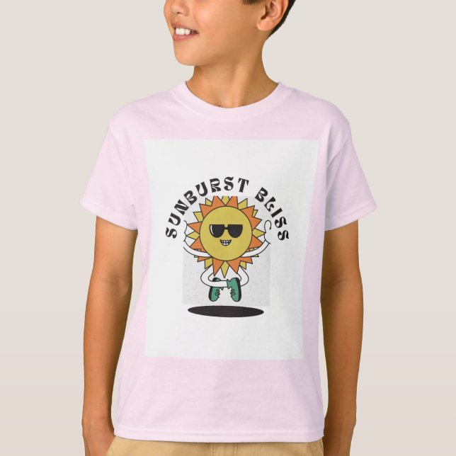 Camiseta Infantil Sunbrust Bliss Feliz Sol (Frente)