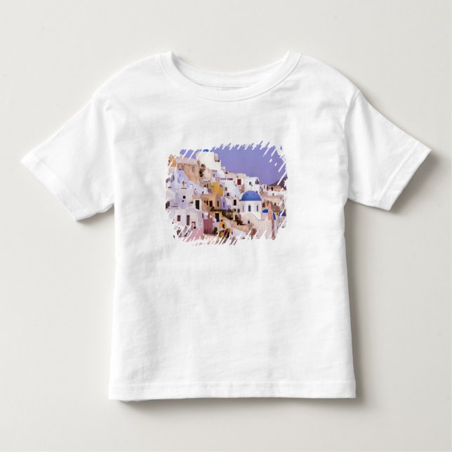 Camiseta Infantil Sunset at Oil, Santorini 2 (Frente)