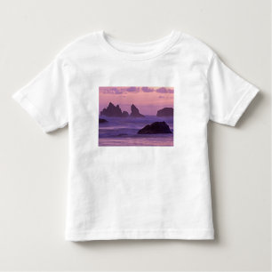 Camiseta Infantil Sunset em Bandon Beach Sea Stacks.