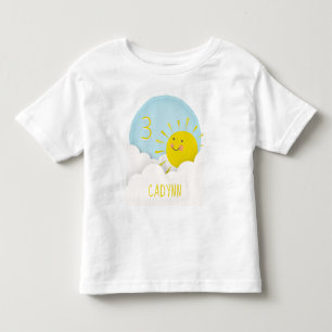 Camiseta Infantil Sunshine Clouds Sky Aniversário