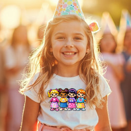 Camiseta Infantil Super Friends Y2K Cute Girls Tee