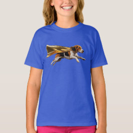 Camiseta Infantil Super-Herói Beagle Fofo