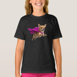 Camiseta Infantil Super-Herói Chihuahua Fofo