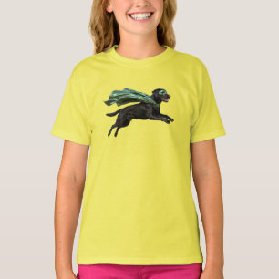 Camiseta Infantil Super-Herói Lab Preto Engraçado