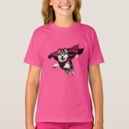 Camiseta Infantil Super-Herói Malamute Fofa