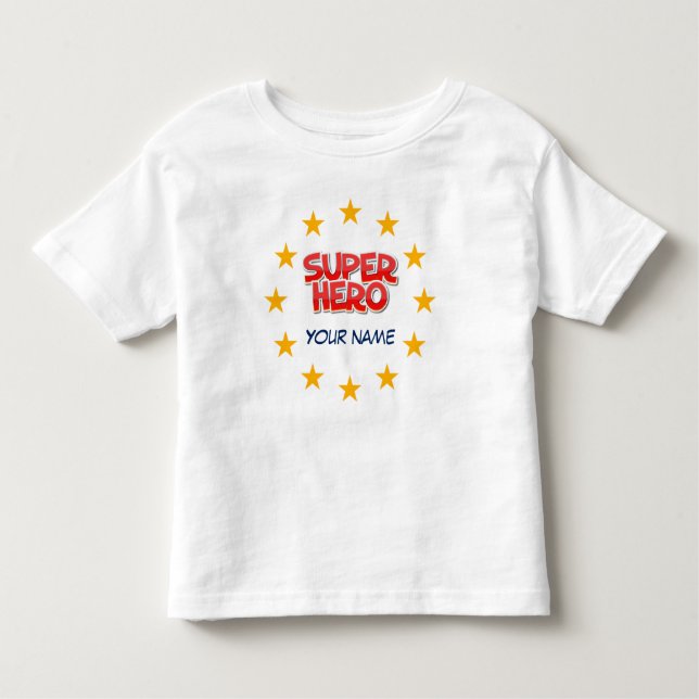 Camiseta Infantil Super-herói personalizável (Frente)