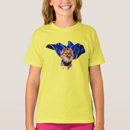Camiseta Infantil Super-Herói Pomerânia Fofa