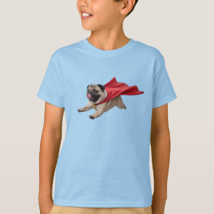 Camiseta Infantil Super-Herói Pug Fofo