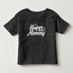 Camiseta Infantil Super Mamãe de Tipografia Design