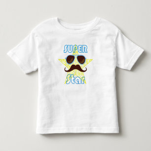 Camiseta Infantil Super Star de óculos de sol e bigode