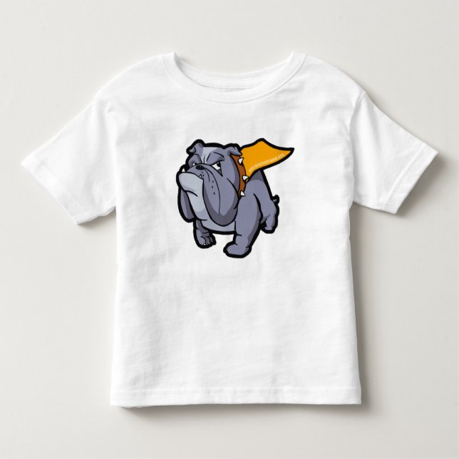 Camiseta Infantil SUPERBULLIE (pelo abrigo nanowatt do buldogue) (Frente)