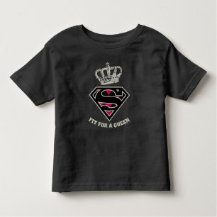 Camiseta Infantil Supergirl S-Shield "Ajustado Por Uma Rainha"