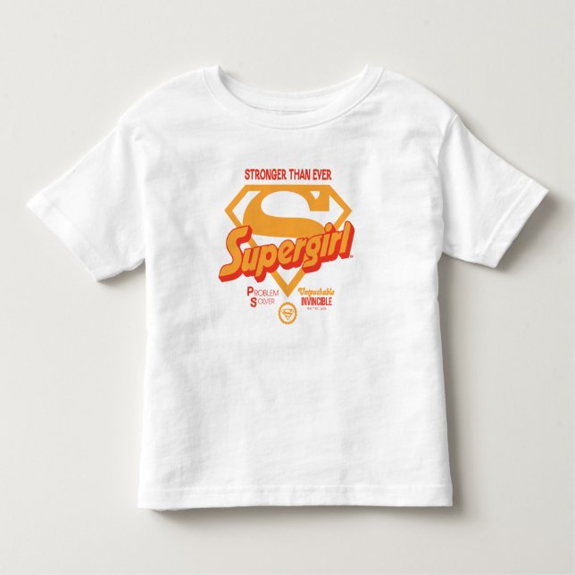 Camiseta Infantil Supergirl Stronger Thever Retro Graphic (Frente)