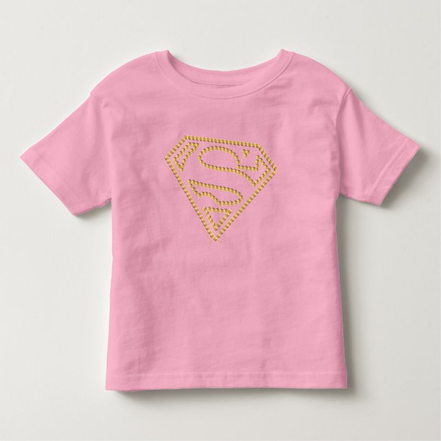 Camiseta Infantil Supergirl Studed S-Shield (Frente)