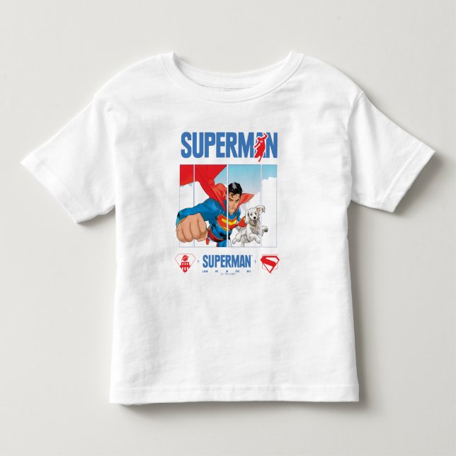 Camiseta Infantil Superman e Krypto ao Alcance das Nuvens (Frente)