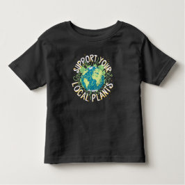 Camiseta Infantil Suporte às suas plantas locais