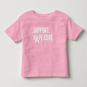 Camiseta Infantil Suporte de conscientização do cancer cura Toddler