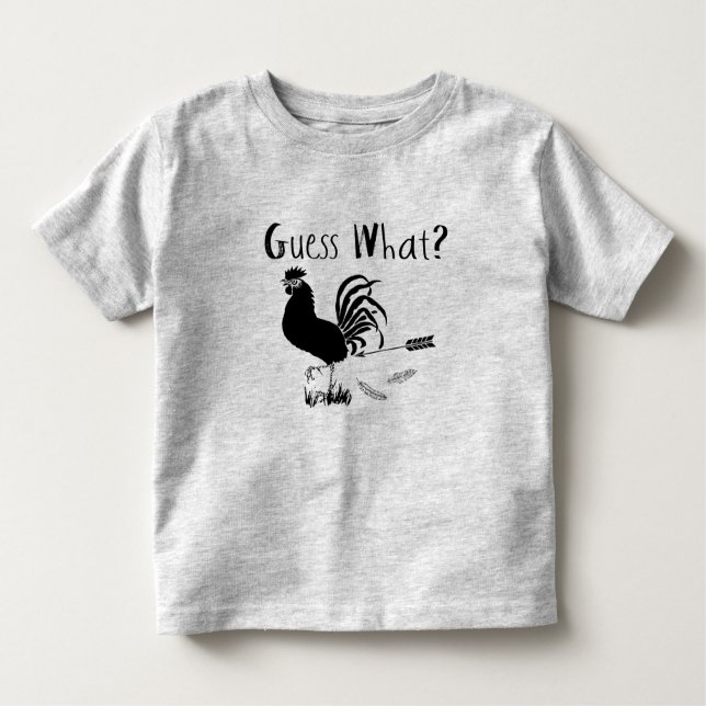 Camiseta Infantil Suposição que piada engraçada do bumbum da galinha (Frente)
