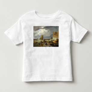 Camiseta Infantil Surf em uma costa rochosa, 1835