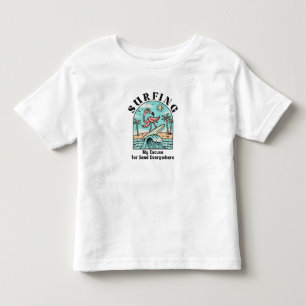 Camiseta Infantil Surfar, Minha Escusa Por Areia Em Todo Lugar