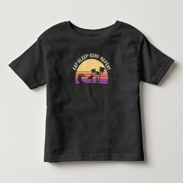 Camiseta Infantil Surfismo Retrô (Frente)