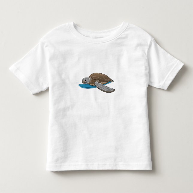 Camiseta Infantil Surfista de Tartaruga (Frente)