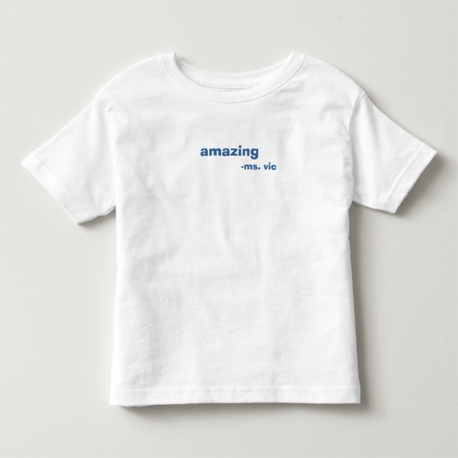 Camiseta Infantil surpreendendo, - Senhora. vic (Frente)