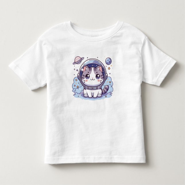 Camiseta Infantil süße niedliche Katze für Mädchen und Kleinkinder (Frente)