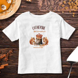 Camiseta Infantil Sweet as Pumpkin Pie Autumn Woodland Thanksgiving