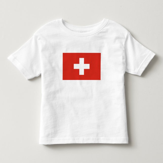 Camiseta Infantil Switzerland Flag (Frente)