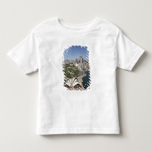 Camiseta Infantil Sydney Opera House, Royal Botanic Gardens, CBD (Frente)
