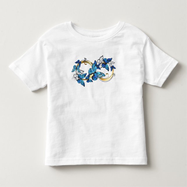 Camiseta Infantil Symbol Infinity of Blue Morpho Butterflies (Frente)