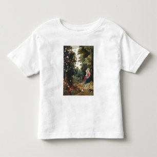 Camiseta Infantil T32789 Madonna e a criança em uma paisagem (paine