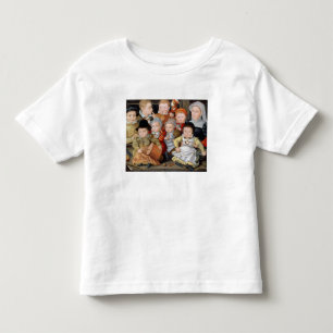 Camiseta Infantil T33337 Retrato de uma mãe com os seus oito filhos