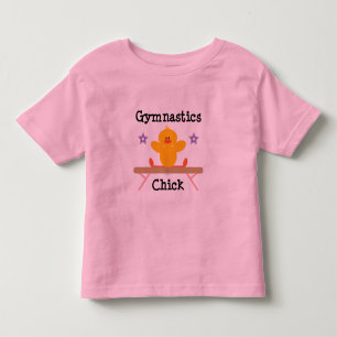 Camiseta Infantil T da campainha da criança do pintinho da ginásti