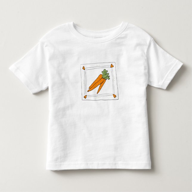 Camiseta Infantil T da criança das cenouras (Frente)