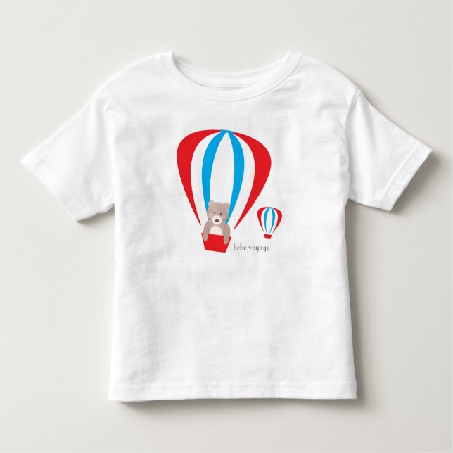 Camiseta Infantil T da criança do balão do urso de ursinho (Frente)