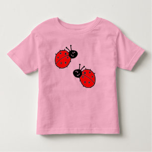 Camiseta Infantil T da criança do joaninha
