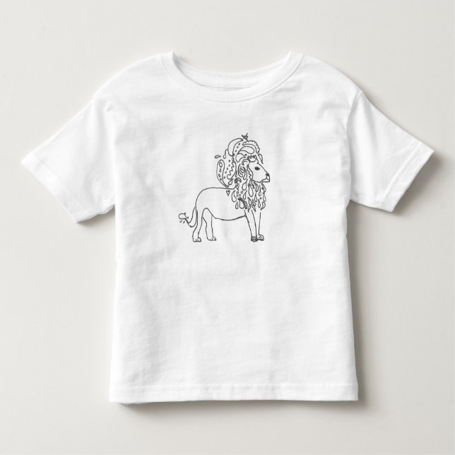 Camiseta Infantil T da criança - leão (Frente)