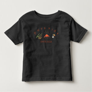 Camiseta Infantil T da lembrança de Toucan do vulcão da preguiça de