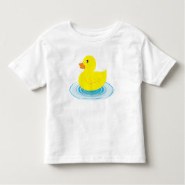 Camiseta Infantil T de borracha do plissado da criança do pato