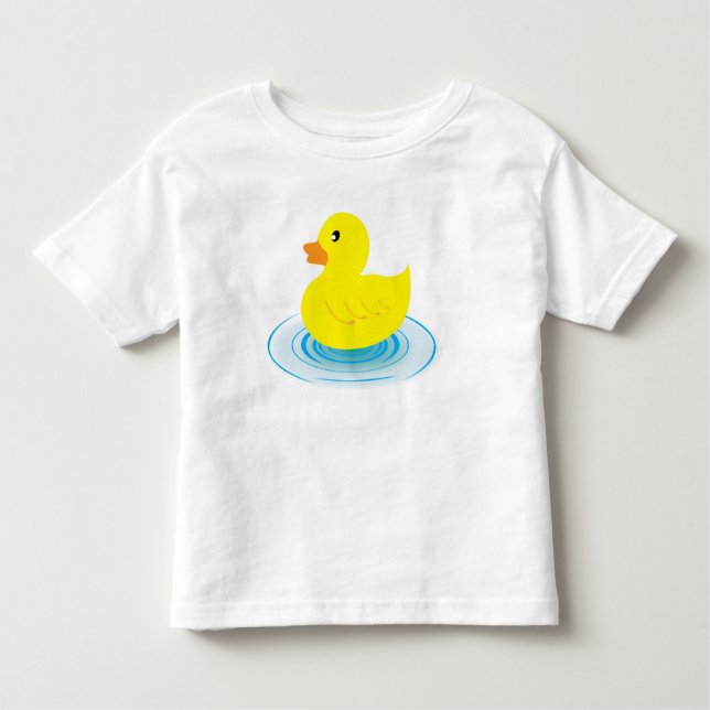 Camiseta Infantil T de borracha do plissado da criança do pato (Frente)