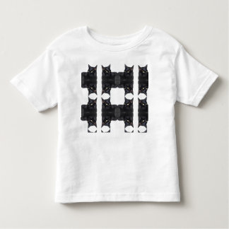 Camiseta Infantil T de muitos gatos pretos